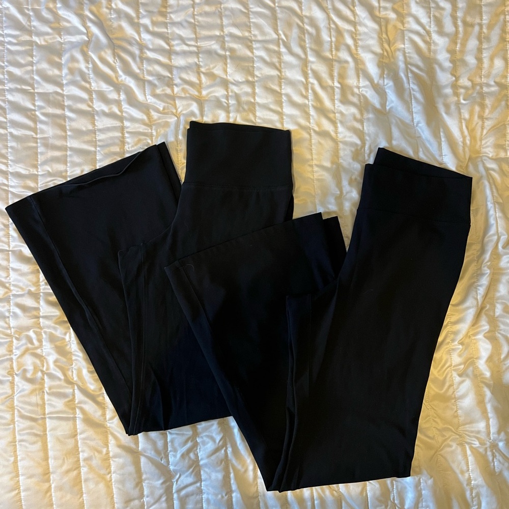 Two Pairs of Wild Fable Black Flare Leggings